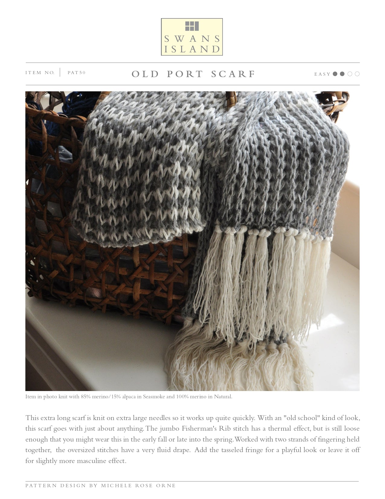 Swans Island Old Port Scarf PDF