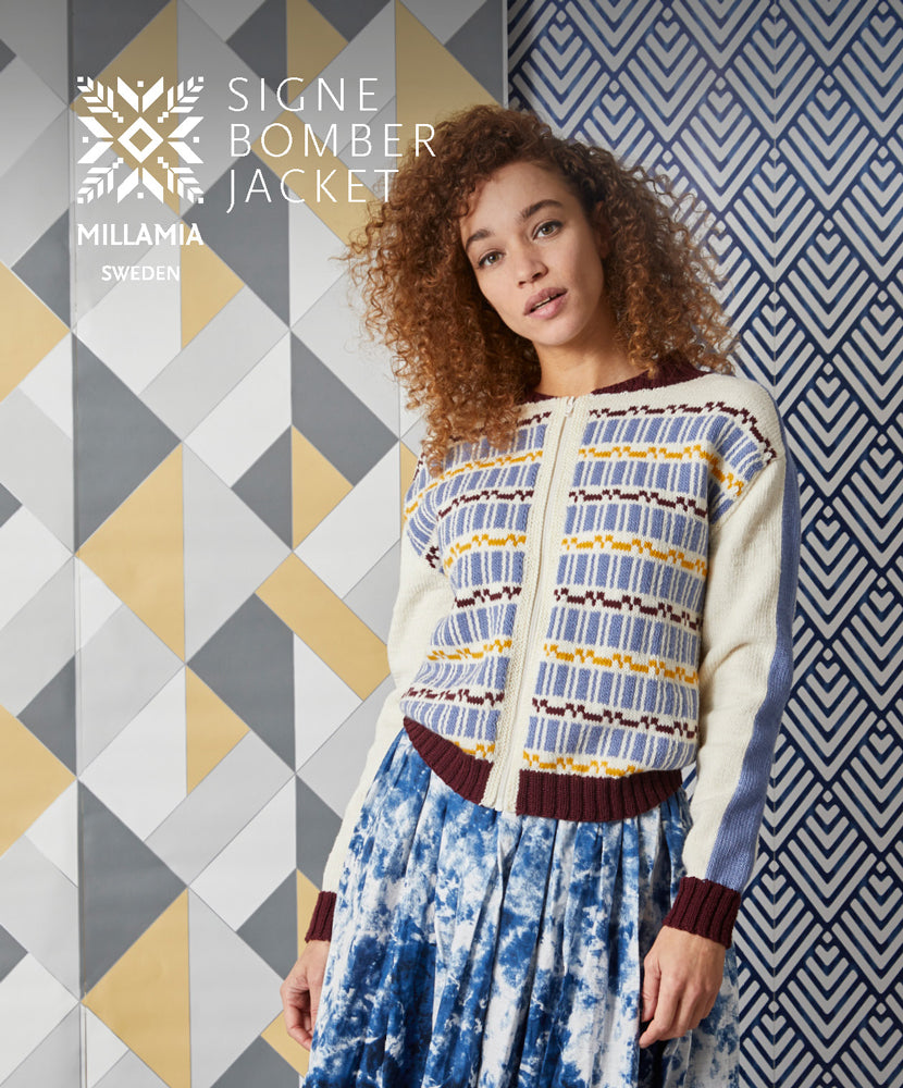 MillaMia Signe Bomber Jacket Knitting Pattern