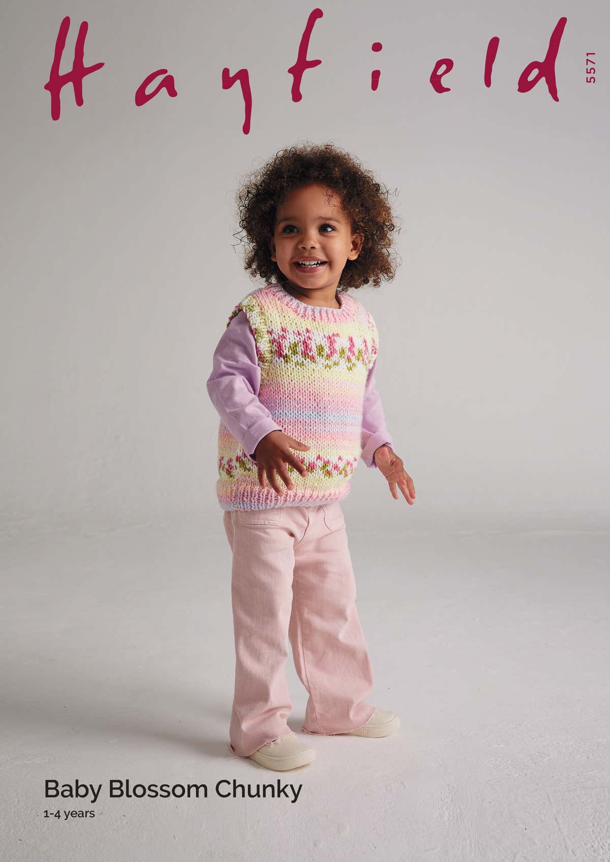 Hayfield Petal Sweater Vest Slipover Knitting Pattern