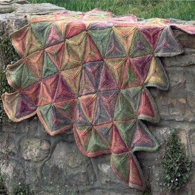 Plymouth Yarn 2387 Modular Triangle Throw Knitting Pattern