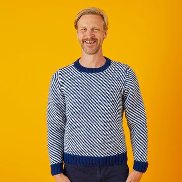 Paintbox Yarns Zig Zag Fairisle Sweater Knitting Pattern