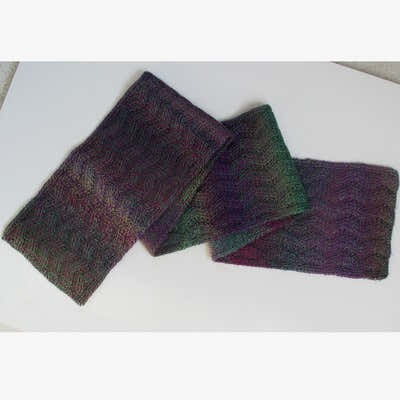 Jojoland Amethyst Emerald Scarf Knitting Pattern