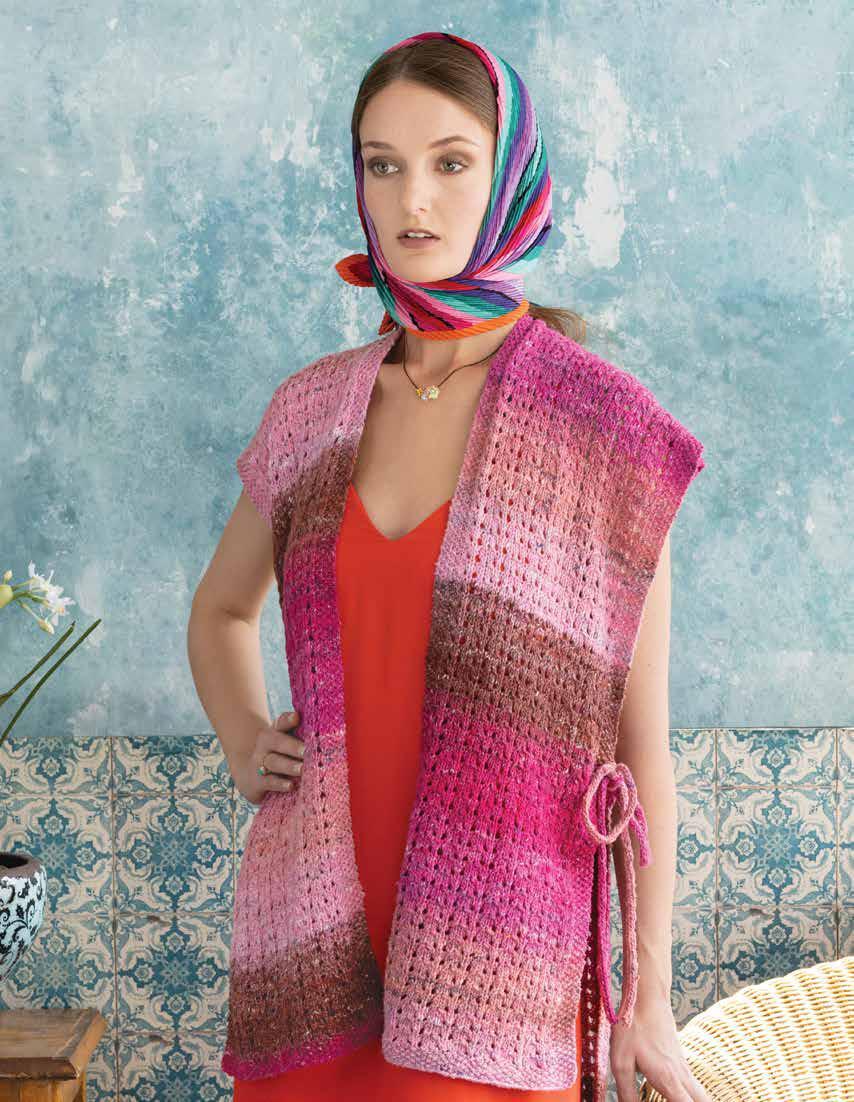 Side Tie Ruana Waistcoat Knitting Pattern
