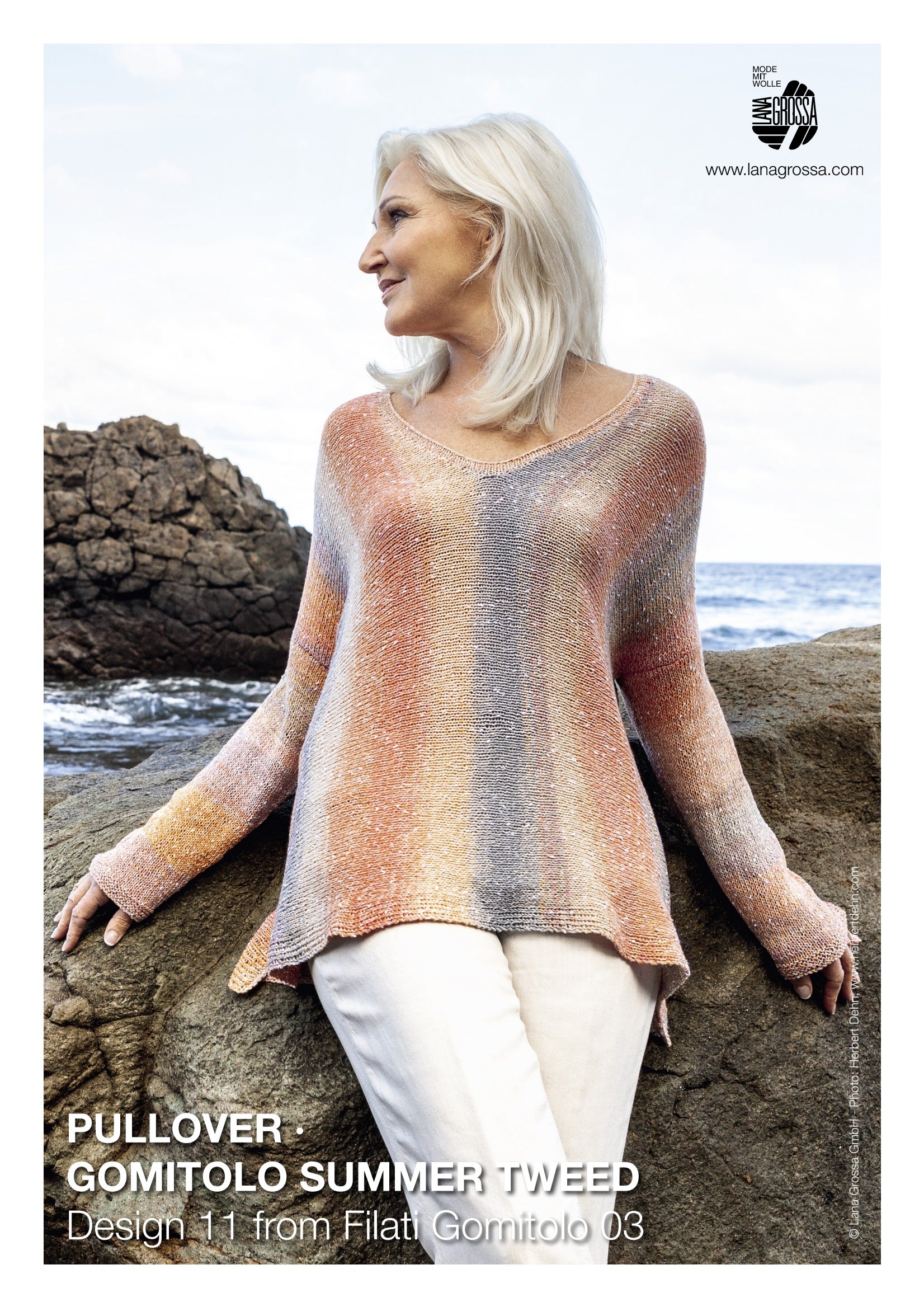 Lana Grossa 11 Pullover Jumper Knitting Pattern