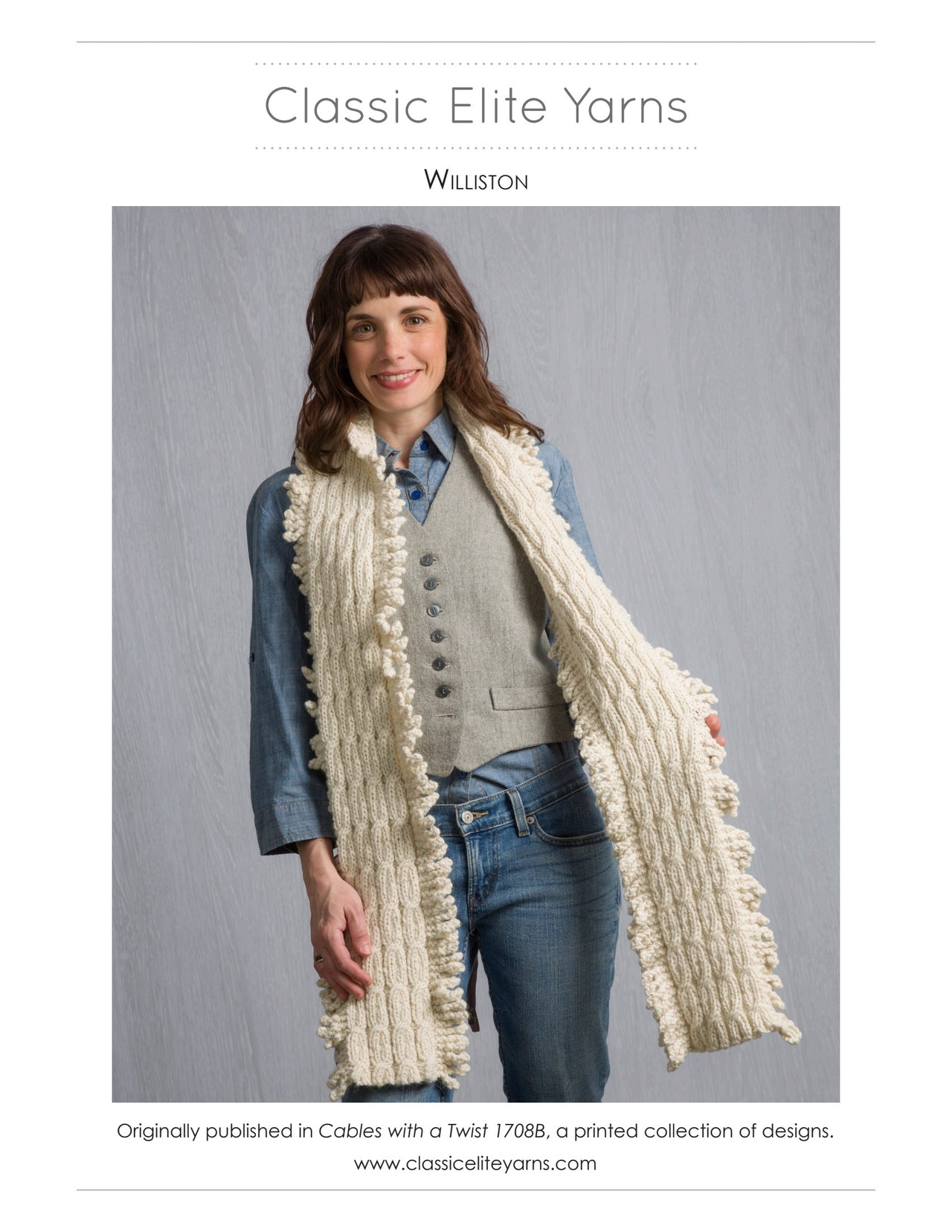 Classic Elite Yarns Williston Scarf Knitting Pattern