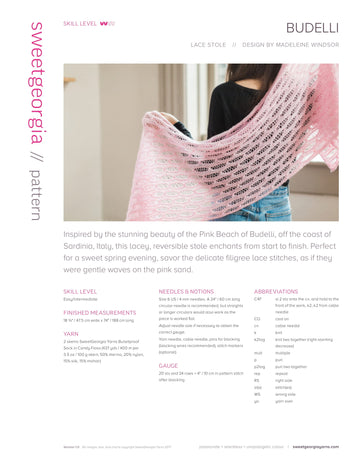 SweetGeorgia Budelli Wrap Knitting Pattern