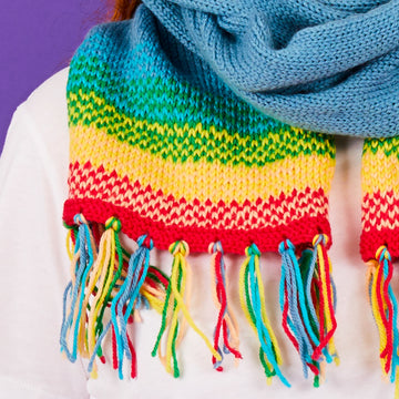 Paintbox Yarns Fairisle Gradient Scarf Knitting Pattern
