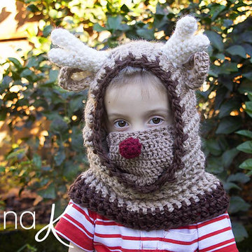 Reindeer Hooded Cowl Christmas
