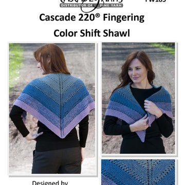 Cascade Yarns Color Shift Shawl Wrap Knitting Pattern