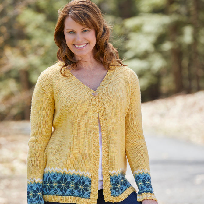 Valley Yarns Giverny Cardigan Knitting Pattern