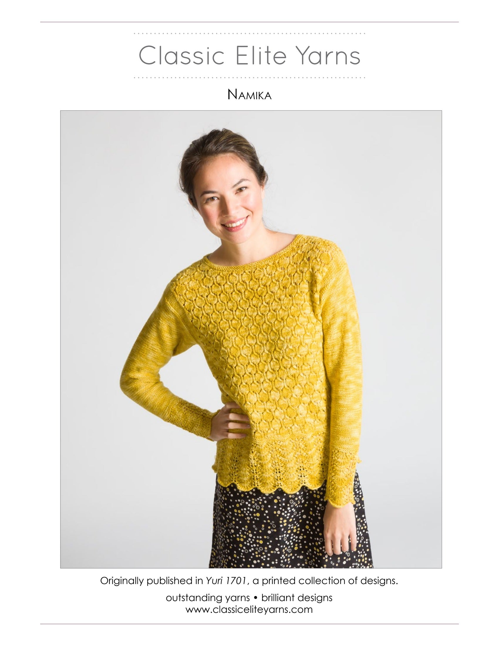 Classic Elite Yarns Namika Jumper Knitting Pattern