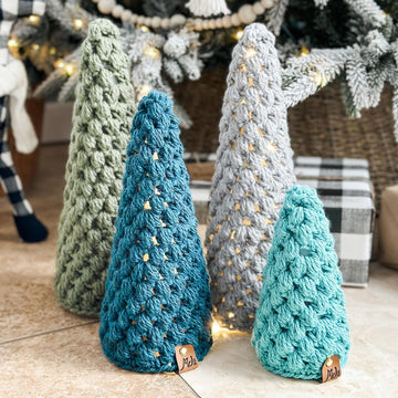 Festive Puff Stitch Trees