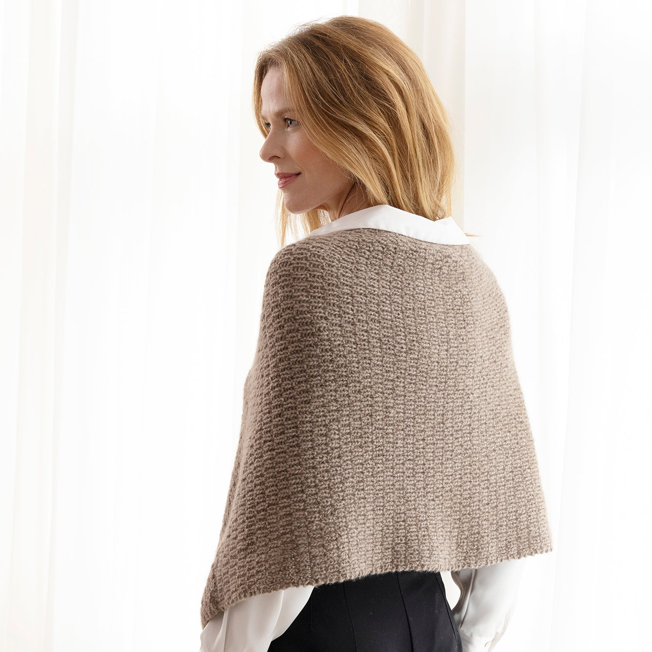 String Mary Poncho Cape Knitting Pattern