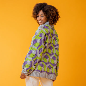 Paintbox Yarns Around the Block Sweater Crochet Pattern