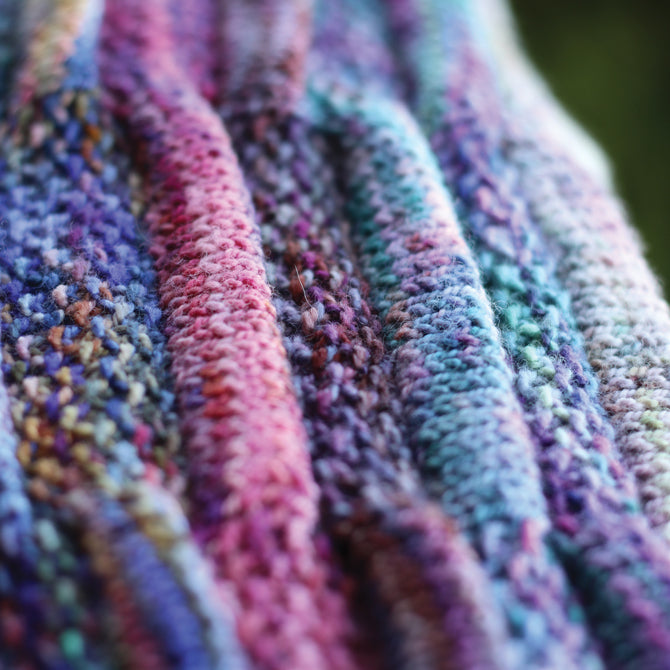 Koigu Silent Purple Scarf Knitting Pattern