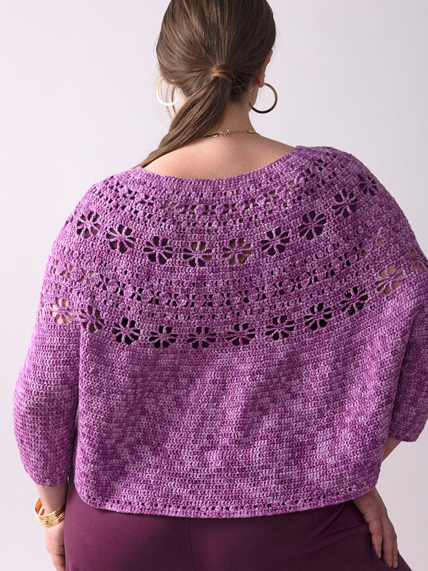 Plum Blossom Pullover Crochet Pattern