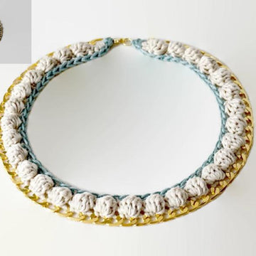 Double color gold chain necklace