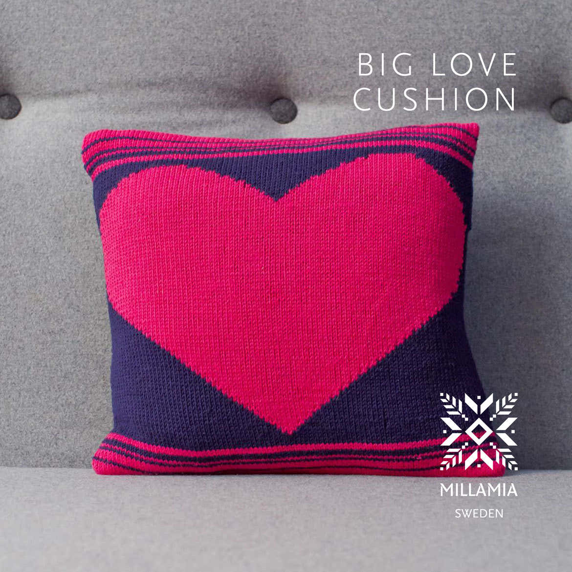 MillaMia Big Love Cushion Cover Knitting Pattern