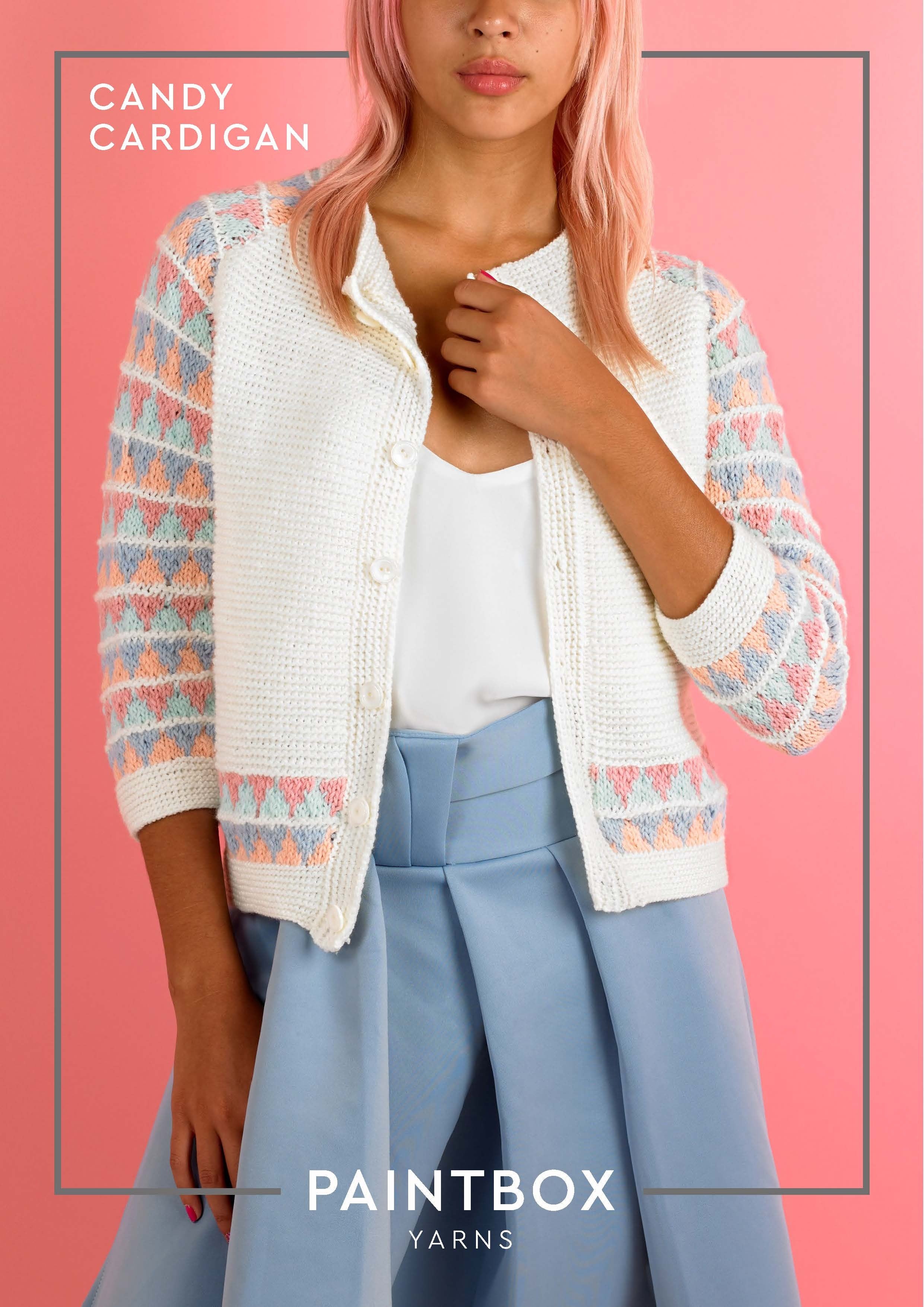 Paintbox Yarns Candy Cardigan Knitting Pattern