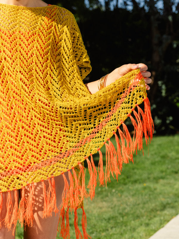 Sunspill Poncho in Berroco Modern Linen Knitting Pattern