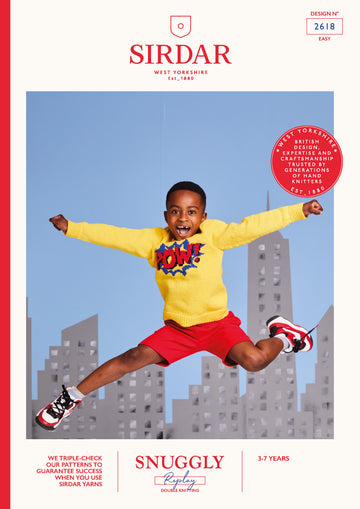 Sirdar Super Power Sweater Jumper Knitting Pattern