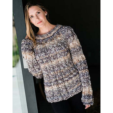 Trendsetter Yarns Me Classic Ribbed Cable Raglan Yoke Pullover