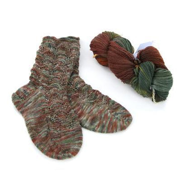 Valley Yarns Pinecone Socks Knitting Pattern