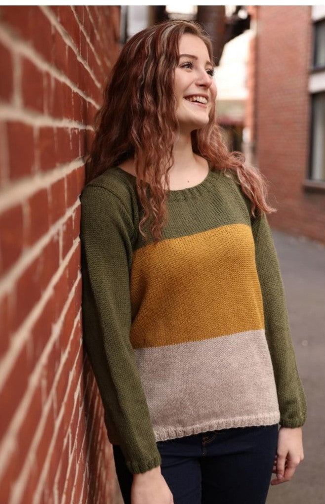 Plymouth Yarn A+ Pullover Jumper Knitting Pattern