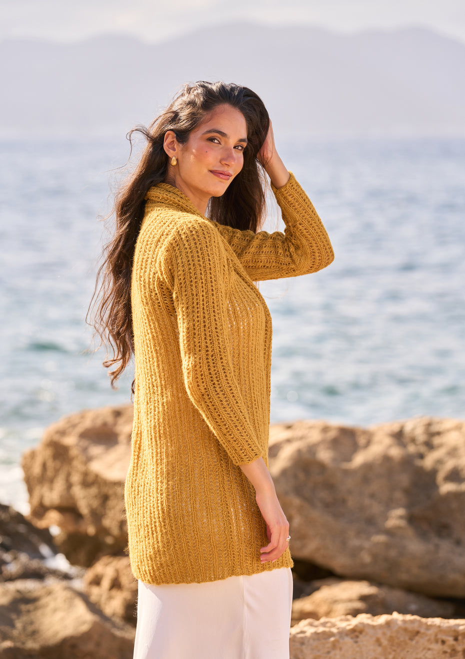 Honeycomb Coat Knitting Pattern