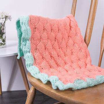 Deramores Cubic Flower Blanket Knitting Pattern