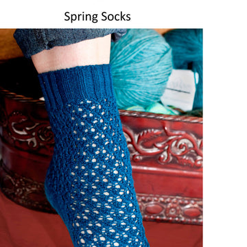 Spring Socks in Cascade Heritage Silk - FW158 - Free PDF