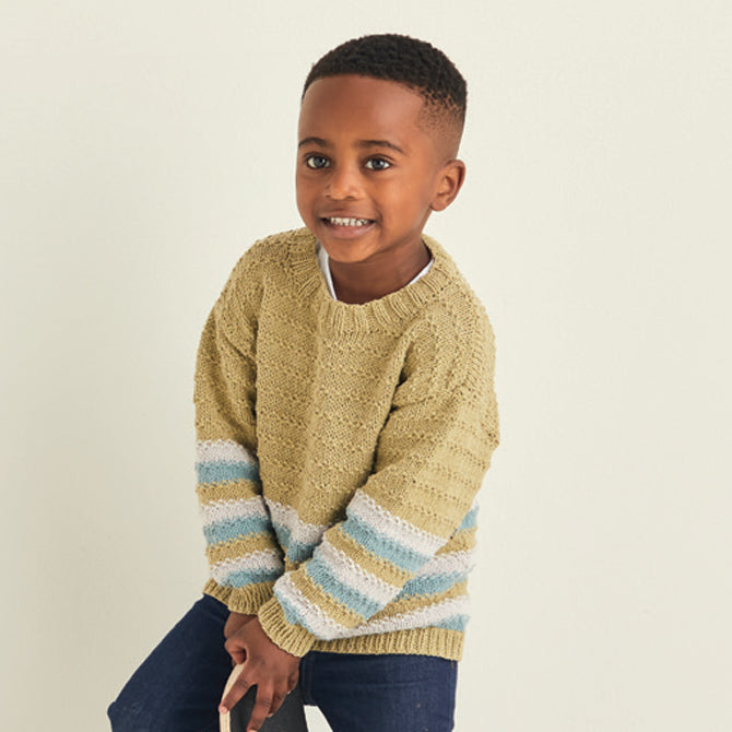 Sirdar Crew Neck Pullover Jumper Knitting Pattern