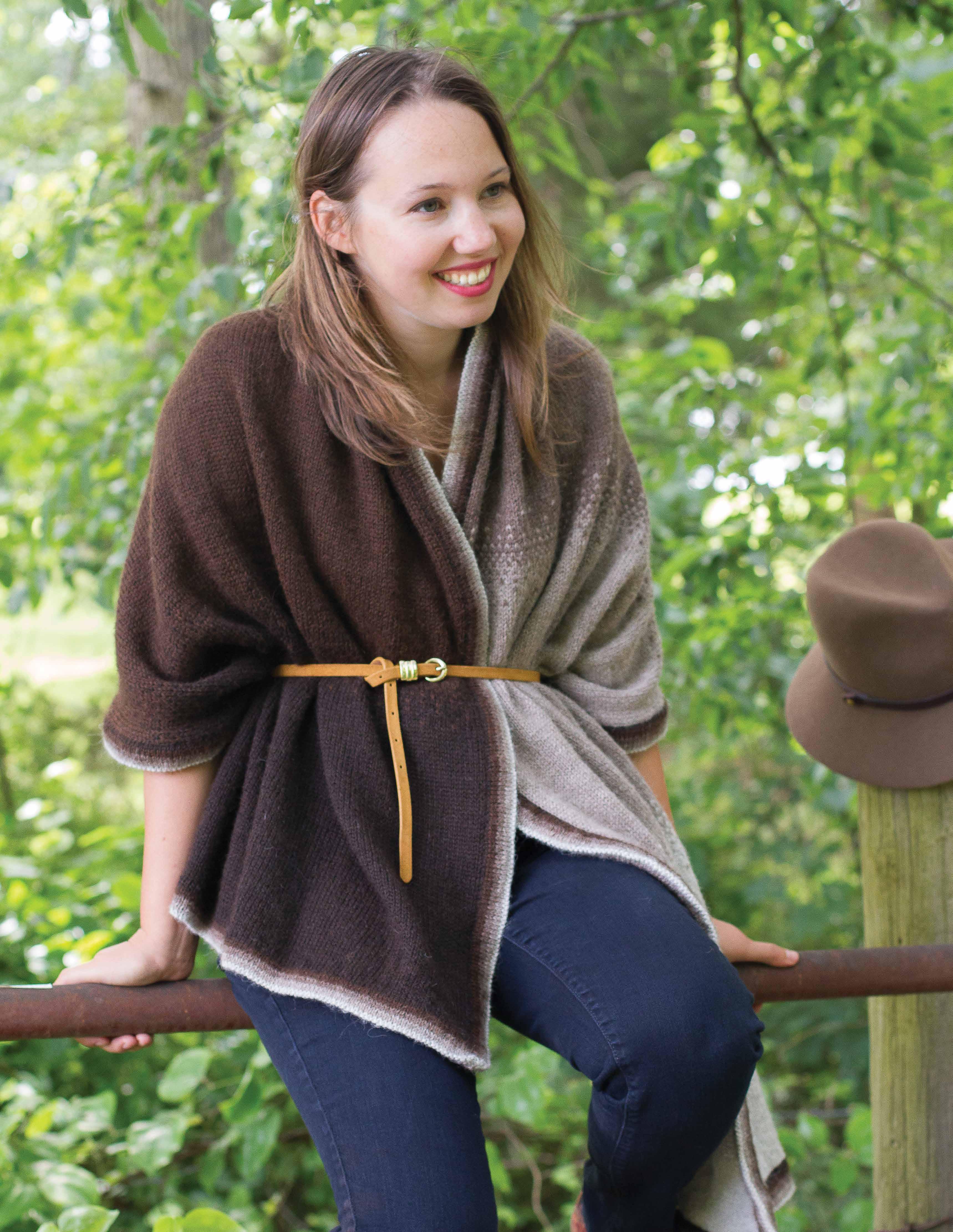 Ida Mae Ombre Stripe Wrap Cardigan Knitting Pattern