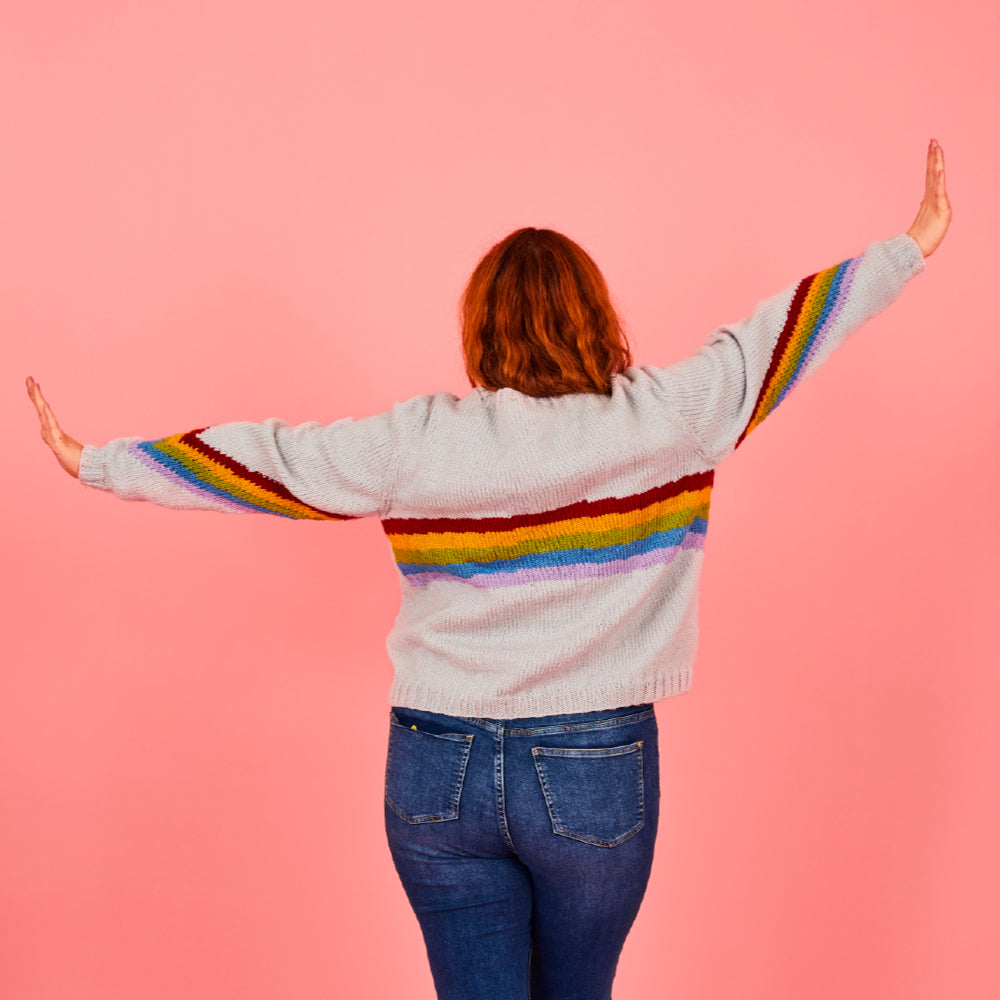 Paintbox Yarns Cosy Rainbow Cardigan Knitting Pattern