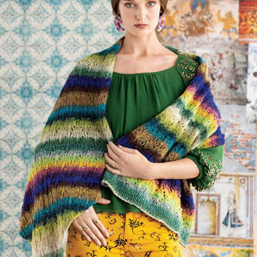 Noro Peacock Wrap Cape Knitting Pattern
