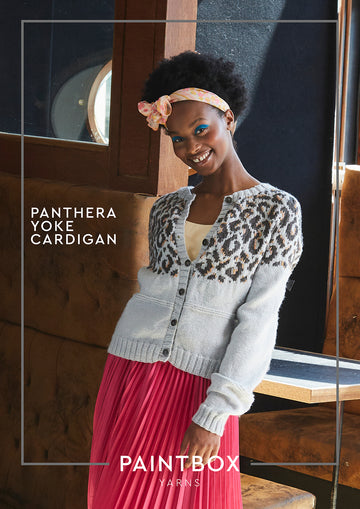 Paintbox Yarns Panthera Yoke Cardigan Knitting Pattern