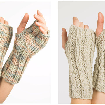 Fingerless Gloves in Plymouth Encore Chunky - F237 - PDF