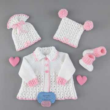 Adara Baby coat, Hat & Booties Newborn