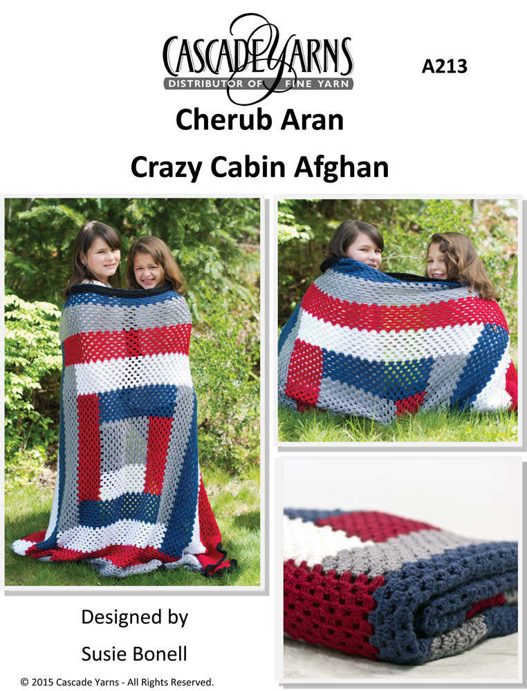 Crazy Cabin Blanket Crochet Pattern