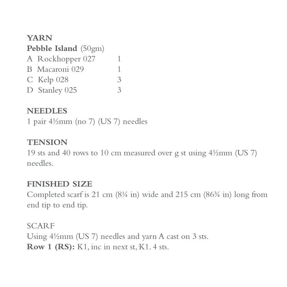 Tippett Scarf Knitting Pattern