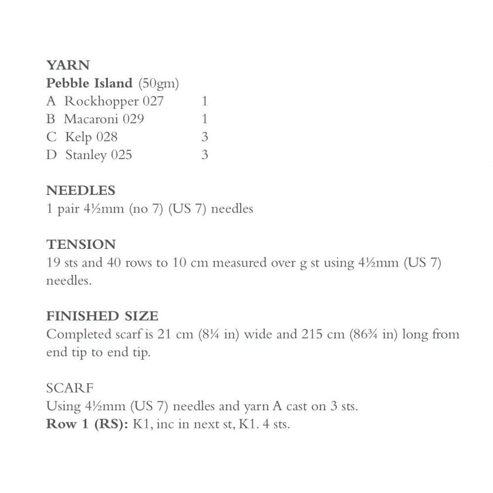 Tippett Scarf Knitting Pattern