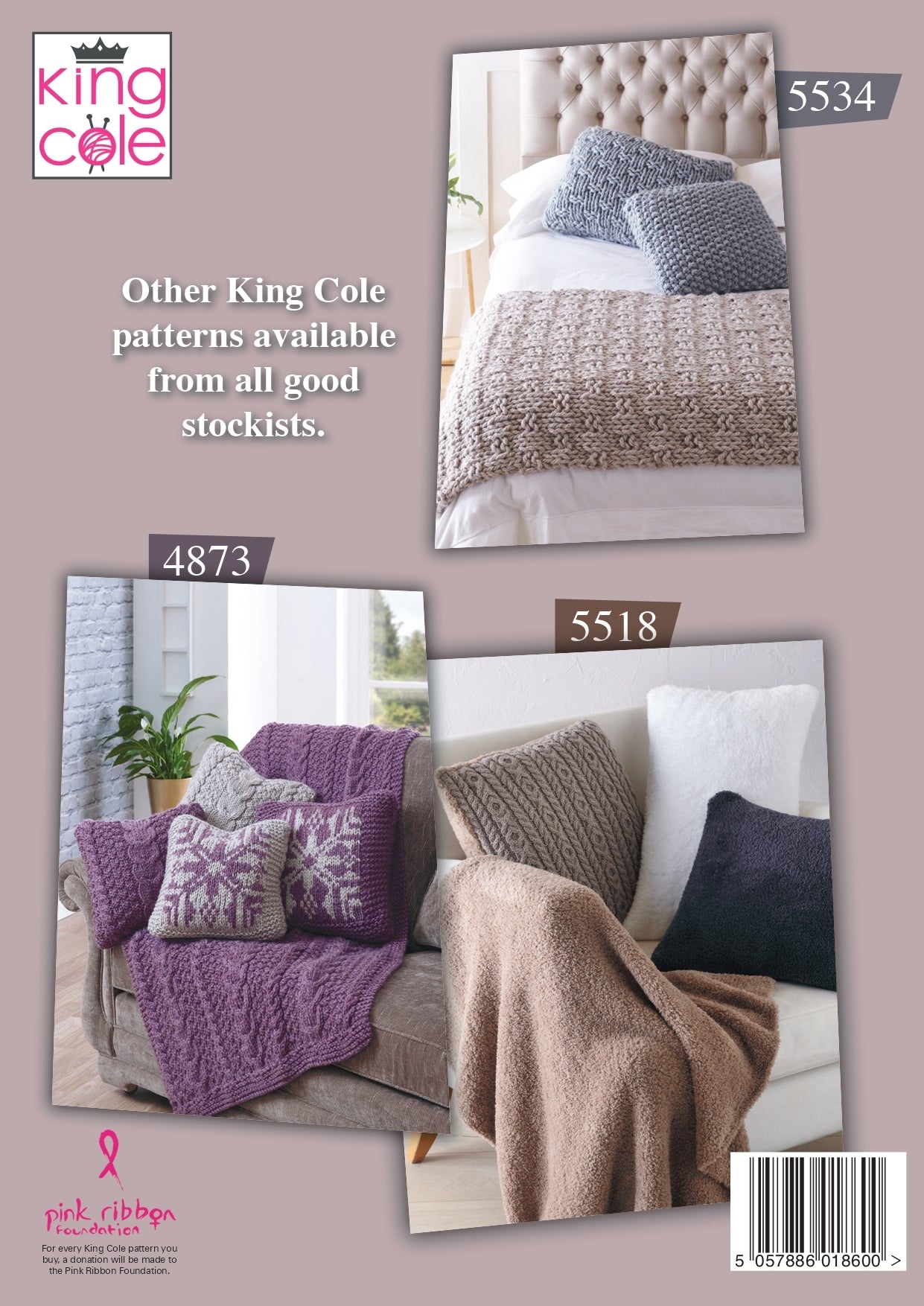 Throw & Cushion Covers Blanket Knitting Pattern
