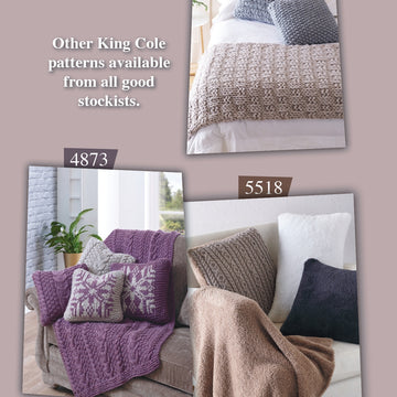 Throw & Cushion Covers Blanket Knitting Pattern