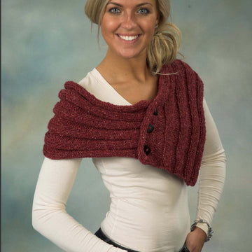 Long Buttoned Cowl Knitting Pattern