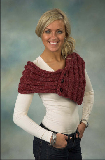 Long Buttoned Cowl Knitting Pattern