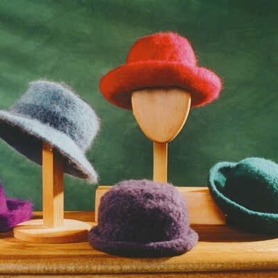 Fiber Trends AC1 Felt Hat with brim variations Knitting