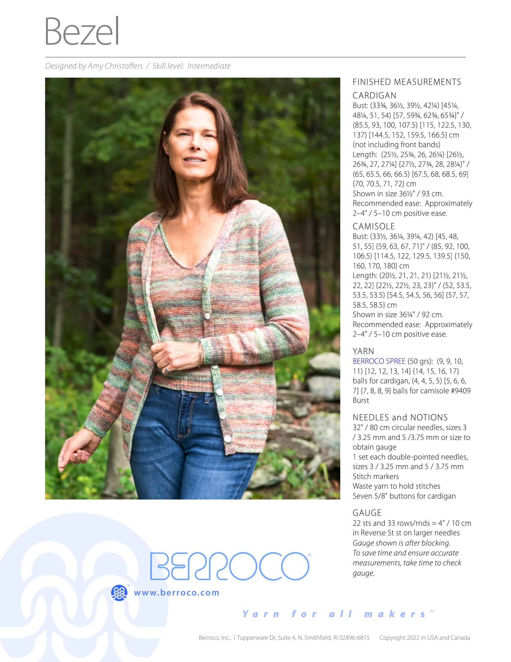 Berroco Bezel Cardigan Knitting Pattern