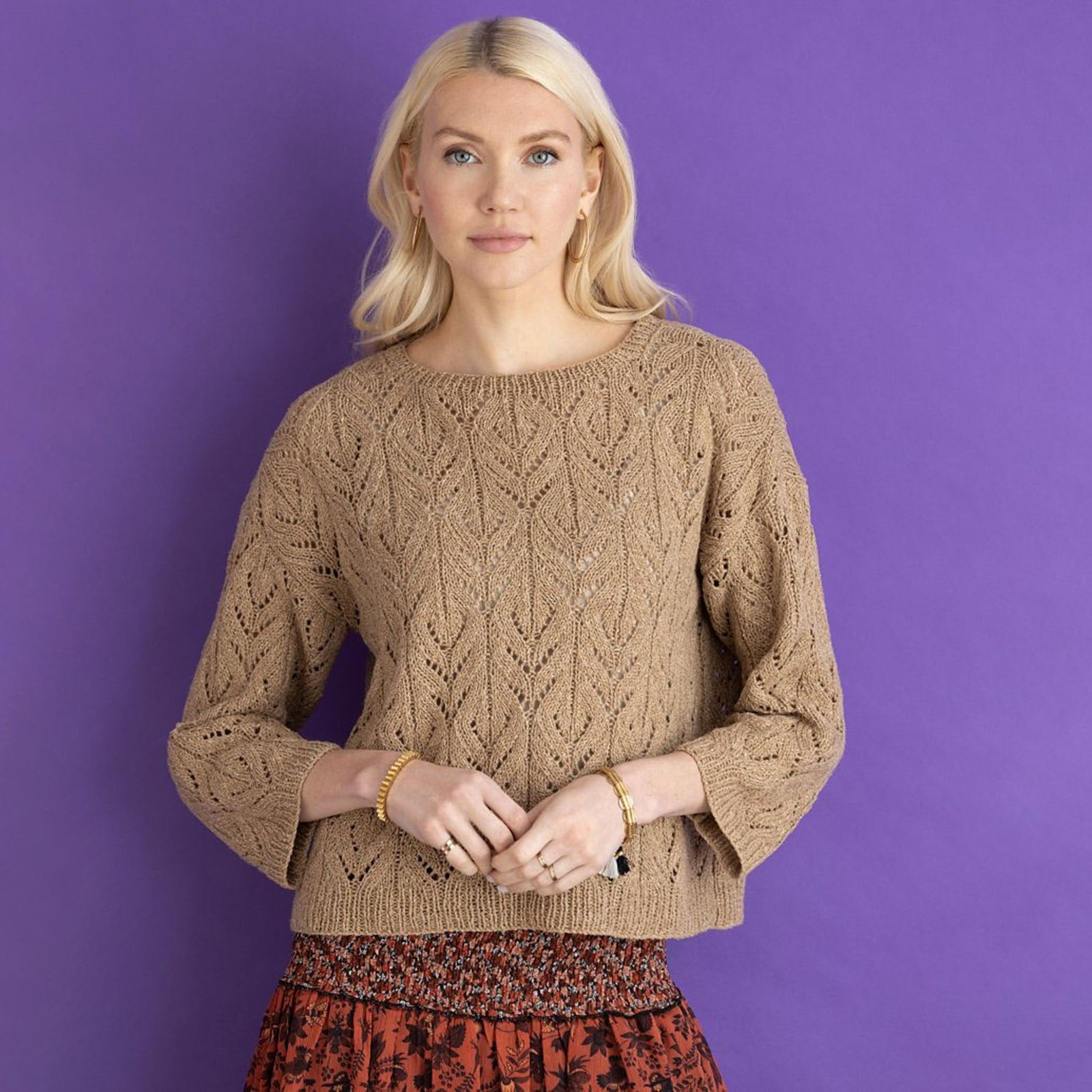 Elsebeth Lavold EL- Beech Leaf Pullover Knitting Pattern