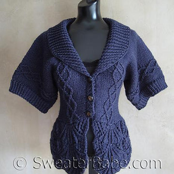#106 Shawl-Collared Nipped-Waist Cardigan