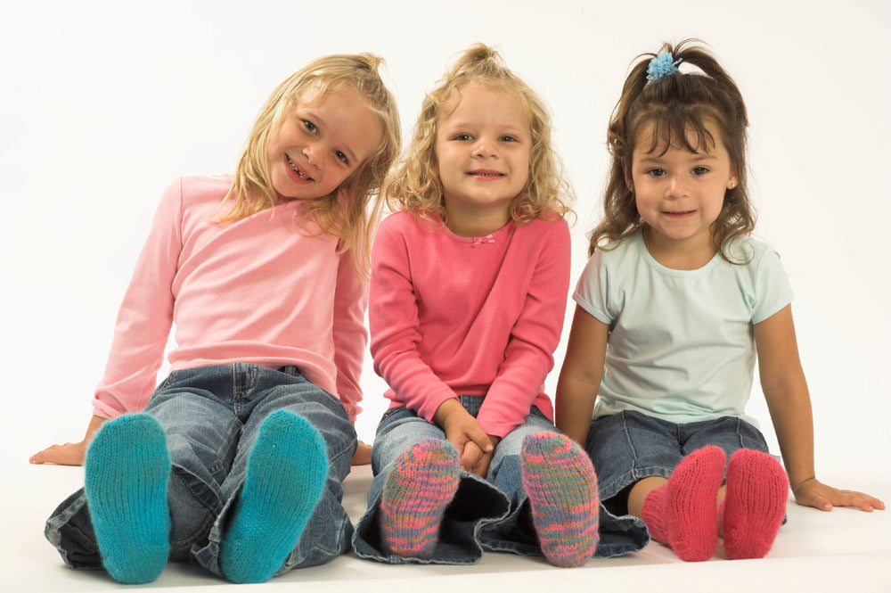 Plymouth Yarn Encore Kids Socks Knitting Pattern